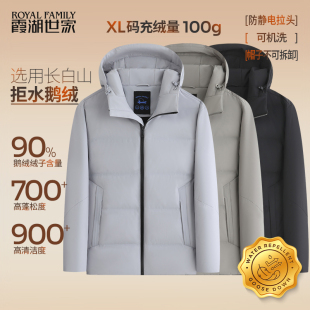 可机洗霞湖世家90%绒子白鹅绒拒水羽绒服 湖冰之恋10富豪版