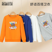 秋冬新款 霞湖世家 童装 圆领套头印花卫衣5A 131A