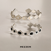 菱形多宝石手镯复古前卫原创小众设计高级感开口 LOPHNE MEZZEM