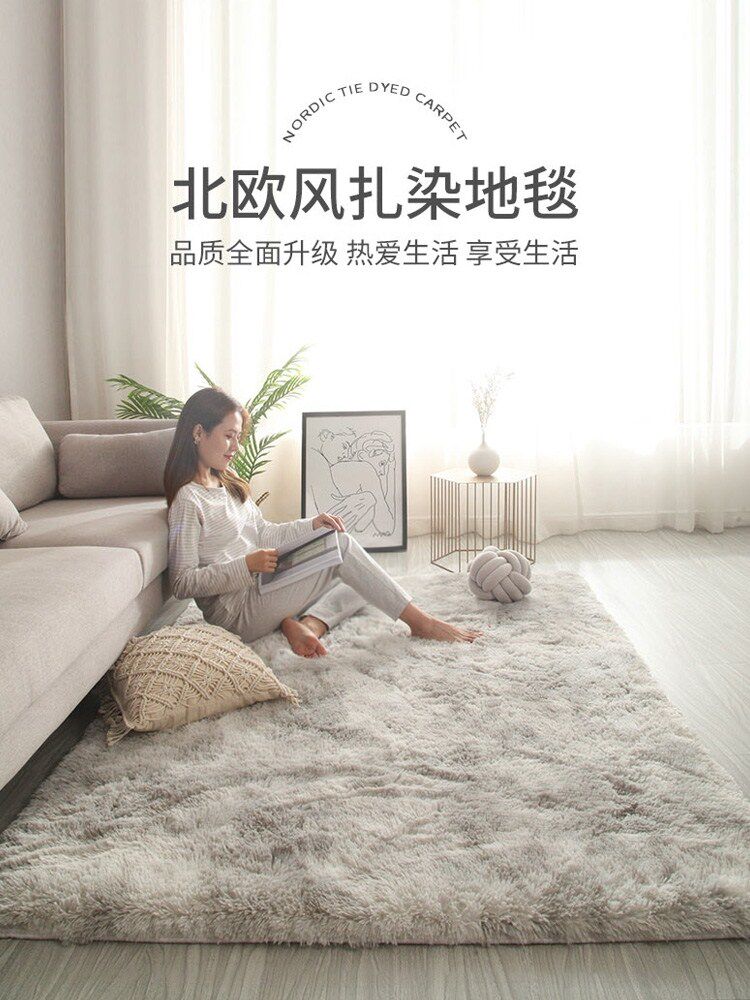 地毯卧室冬天客厅床边毯2023新款高级感毛毯地垫房间茶几秋冬加厚
