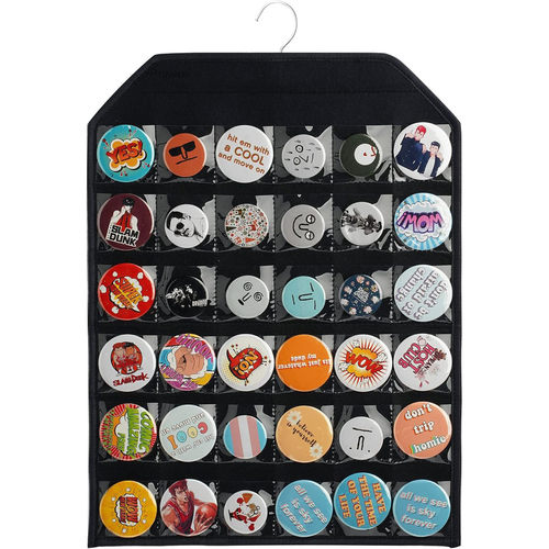 壁挂式徽章收纳袋毛毡勋章整理袋胸别针按钮储物袋吧唧收藏夹