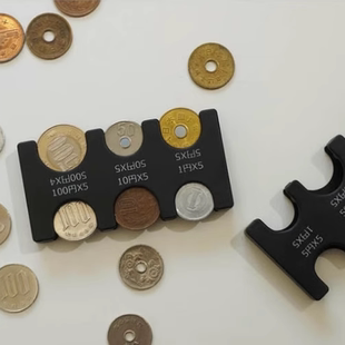 日本硬币收纳零钱夹旅游好物日元 硬币零钱包 圆币整理分类盒日式