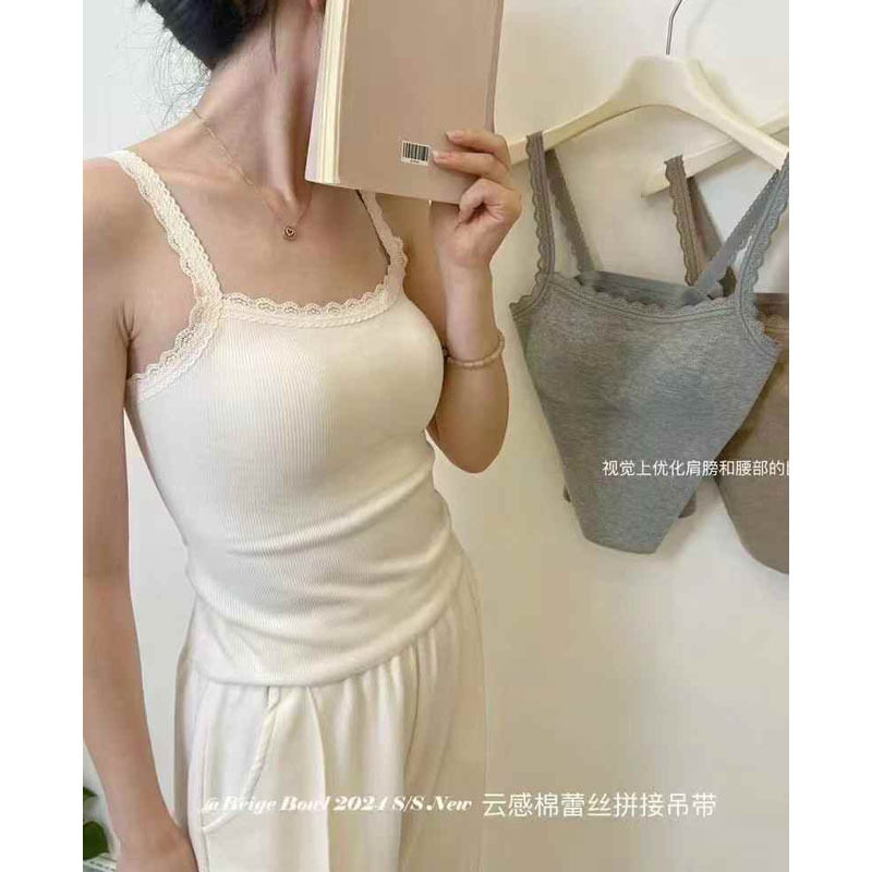 韩系ins风螺纹背心内衣女吊带百搭外穿简约休闲舒适透气打底美背