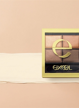 日本EXCEL四色眼影盘大地珠光闪粉秋冬自然粉棕日常通勤