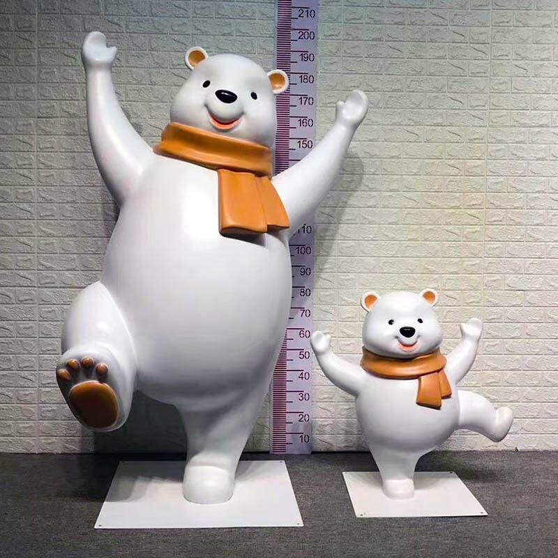大型玻璃钢卡通人物户外景观摆件商场门面美陈道具装饰网红熊雕塑