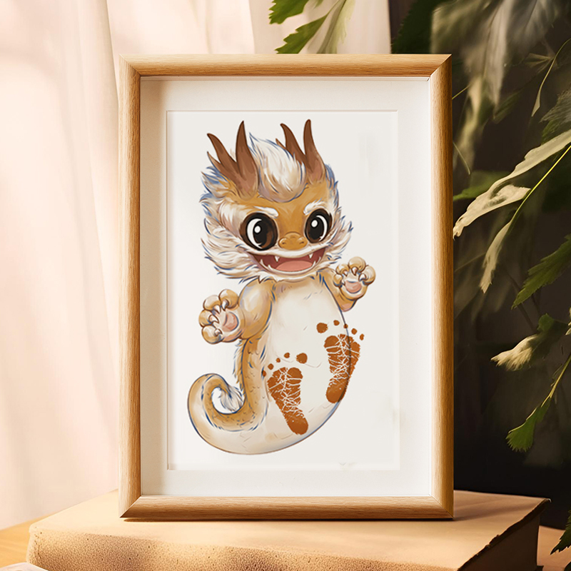 小红书推荐！满月宝宝脚印相框