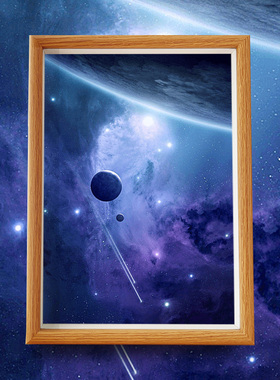 星空星地球相框摆件卧室轻奢科幻宇宙饰品家居桌面客厅走道阳台