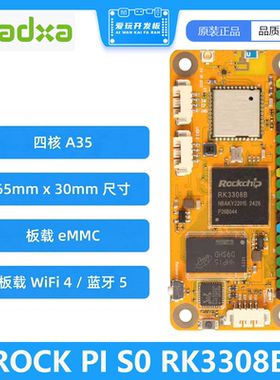 瑞莎 Radxa 开发板 ROCK PI S0 RK3308B 四核 CPU 单板机