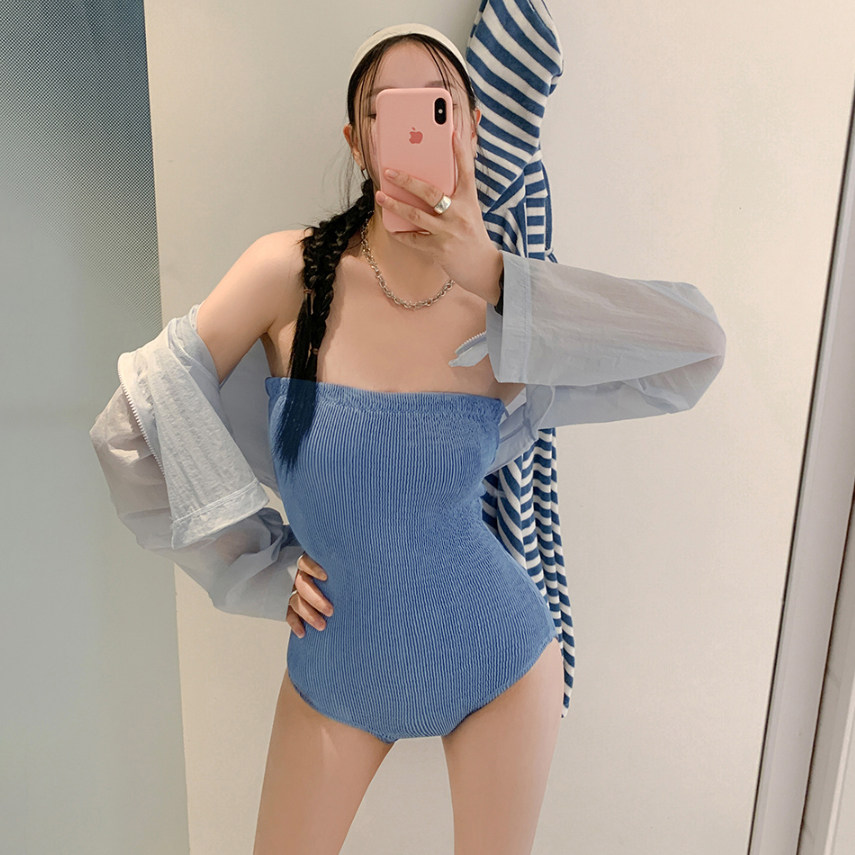 夏季性感显瘦遮肚女连体比基尼