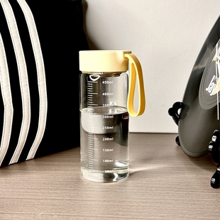 高硼硅玻璃杯水杯刻度杯牛奶杯咖啡杯便携早餐杯豆浆杯外带小杯子