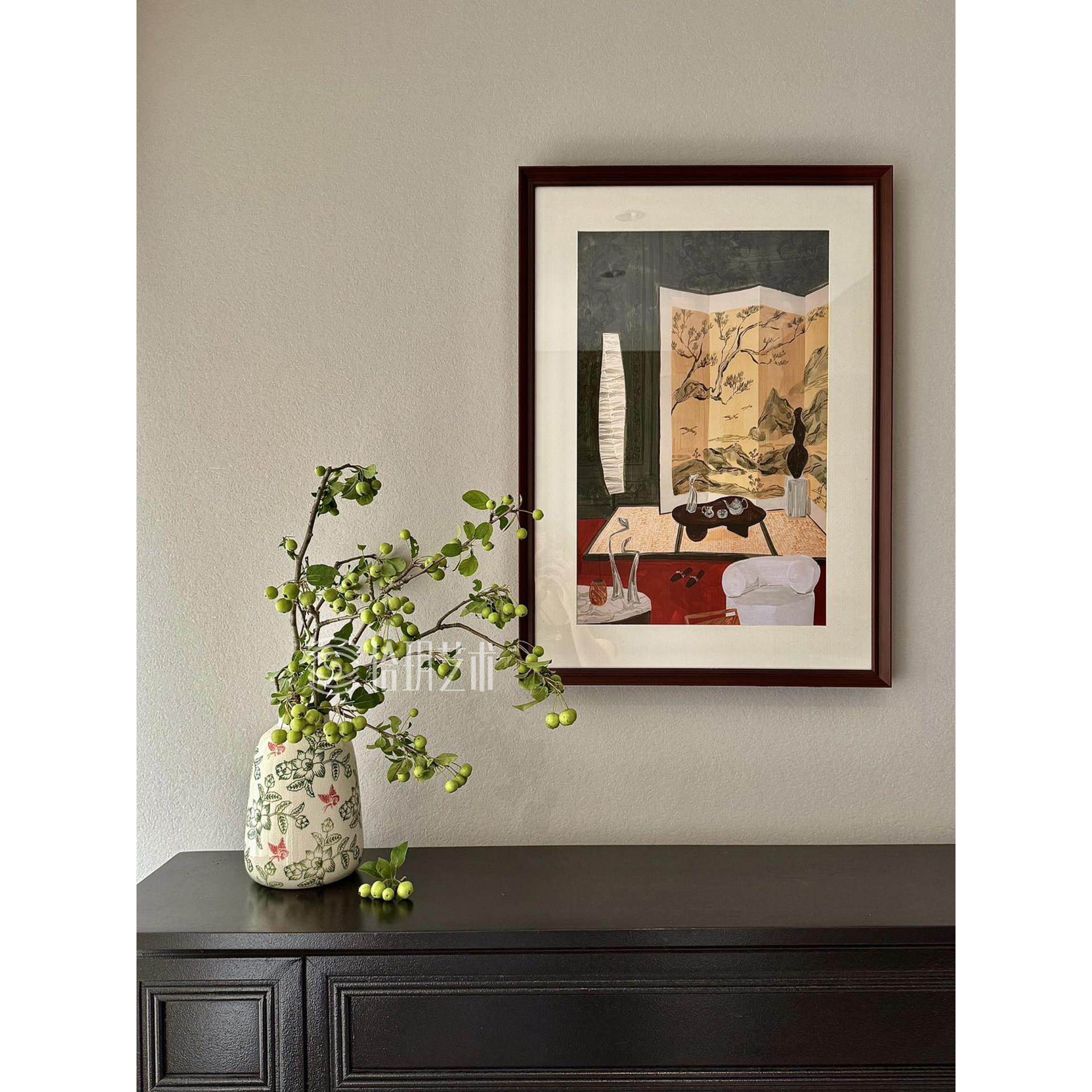 法式中古客厅装饰画南洋覆古餐厅玄关边柜卧室挂画高级感小众艺术,家居饰品,现代装饰画,淘宝优惠券,粉丝福利购,淘宝优惠卷