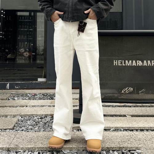 LNED7美式cleanfit骨白色微喇牛仔裤517弯刀裁剪弹力秋冬牛仔裤男