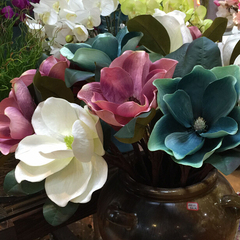 Yuhan đơn lớn mộc lan grandiflora mô phỏng hoa mộc lan bông gòn hoa mô phỏng nội thất gia đình hoa trang trí sàn chậu hoa giả lớn lan gia hac