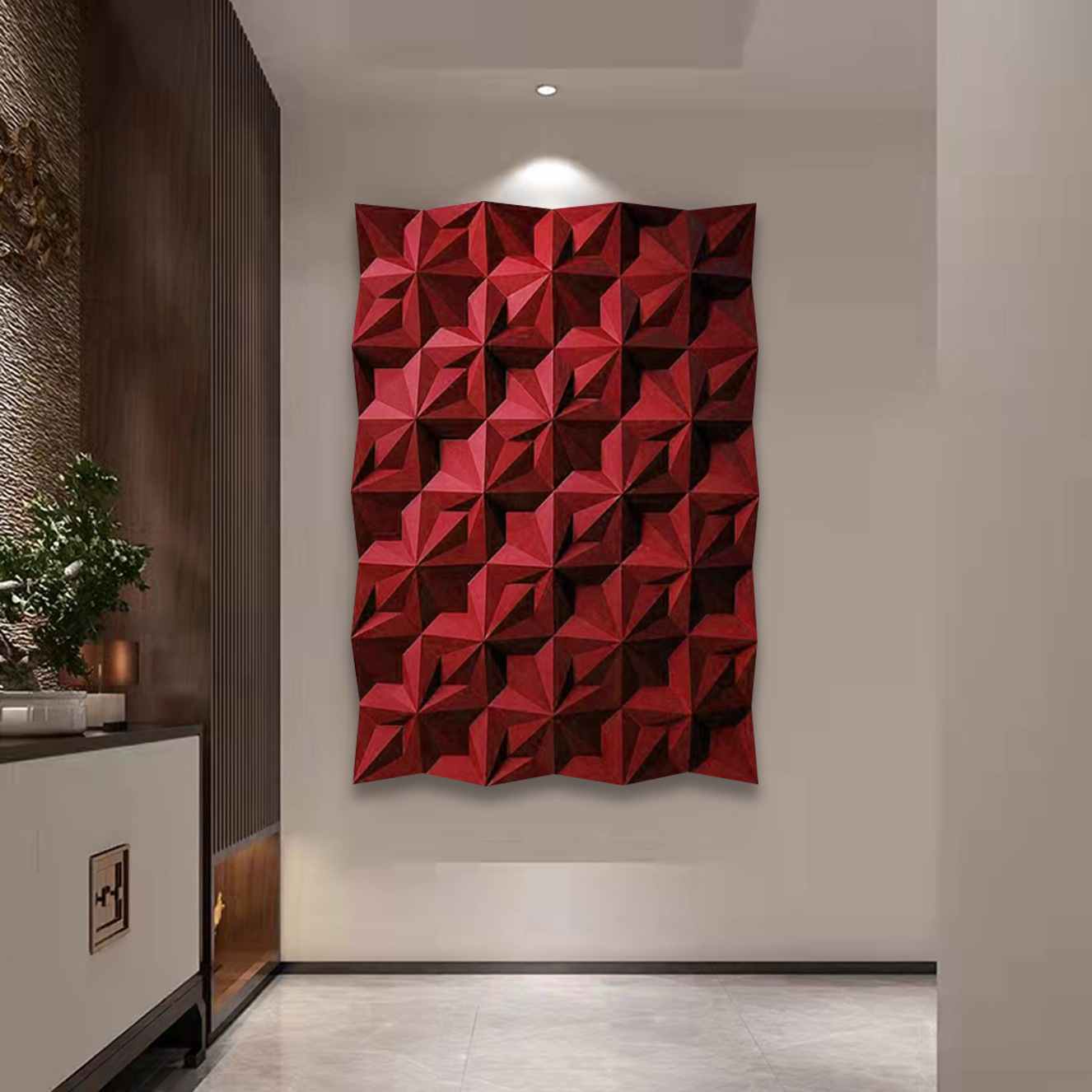 客厅简约3D立体浮雕装饰画玄关轻奢抽象无框画酒店样板房克莱因蓝图片