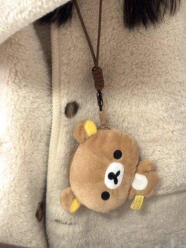 日本轻松熊零钱包可爱卡通小熊挂件钥匙扣包挂饰学生礼物