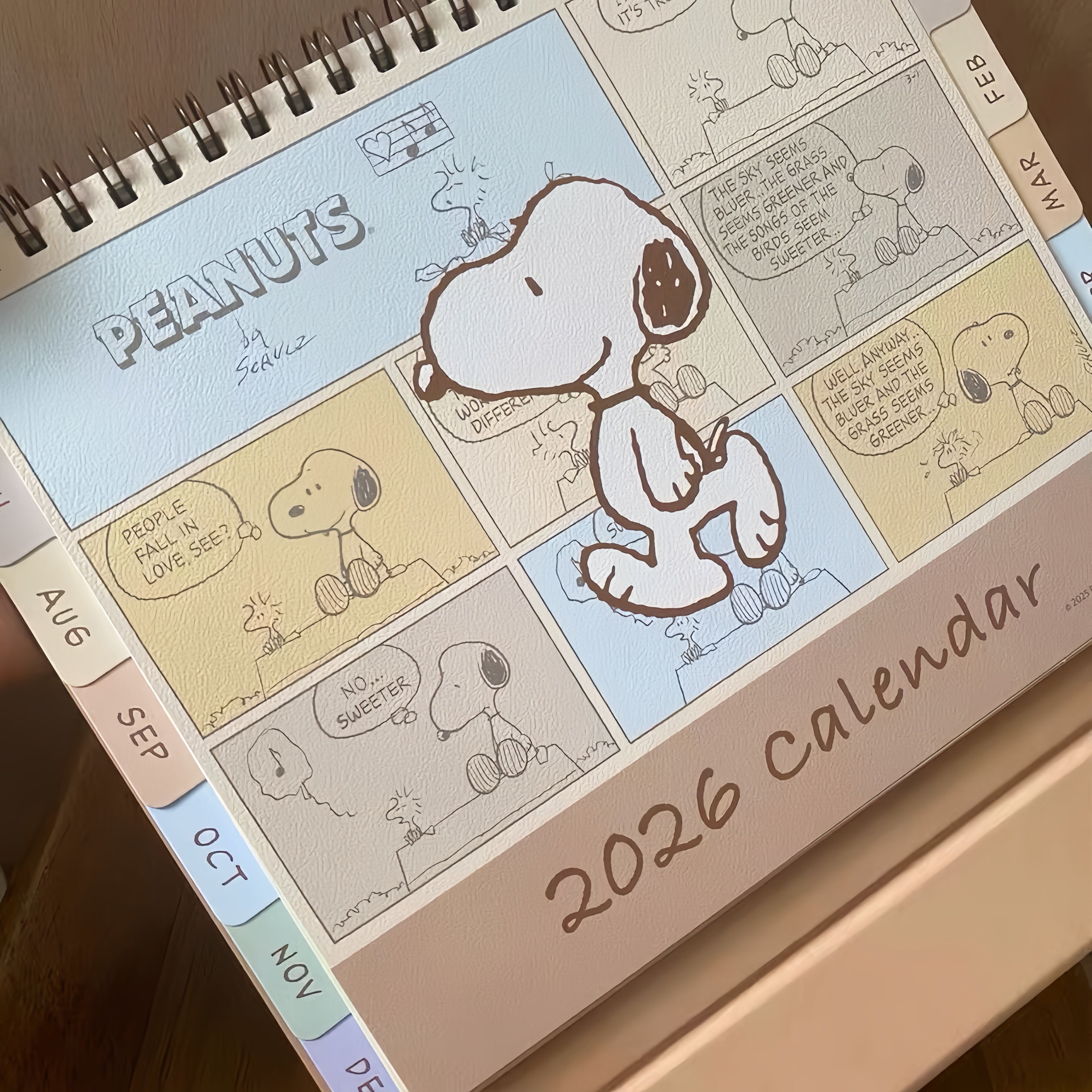 2026新款可爱史努比桌面台历创意日程学习计划打卡月历可撕翻页