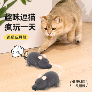 猫玩具老鼠无线遥控电动老鼠解闷逗猫玩具老鼠会动的解压宠物玩具