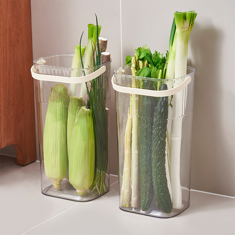 大葱收纳神器铁棍山药收纳桶厨房葱姜蒜食材透明大容量整理置物架