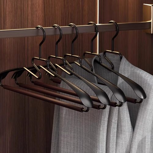 榉木铁艺衣架家用挂衣轻奢高档