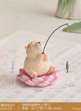 桌面摆件装饰品树脂公仔创意手办礼物车载宠物迷你食玩可爱治愈家