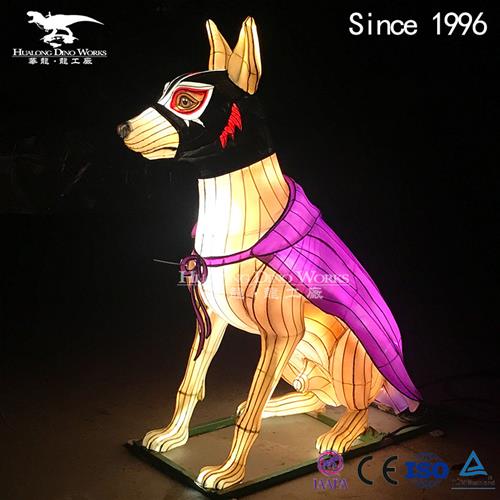 自贡非遗纯手工制作彩灯灯会模型展品还原动物植物房屋建筑