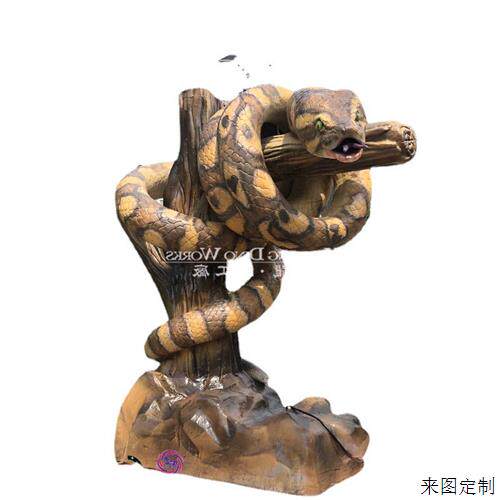 圣诞节氛围摆件仿真蟒蛇模型自贡源头厂家生产景区公园主题展