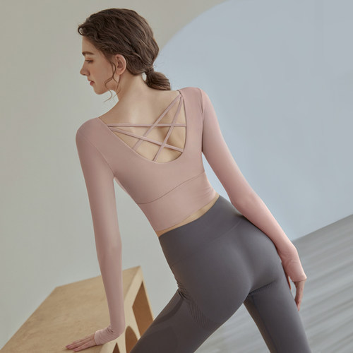 瑜伽服女新款秋冬高级感运动上衣跑步普拉提健身服长袖套装