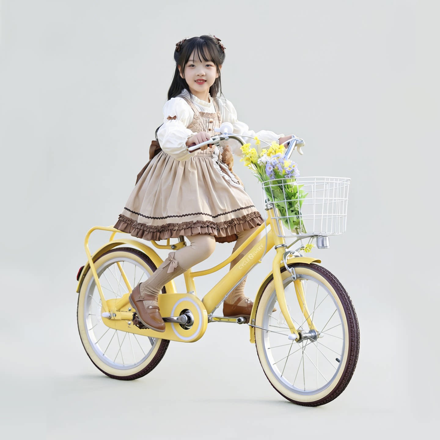 纽斯加自行车3到6岁女孩辅助轮小朋友小童小孩子公主款