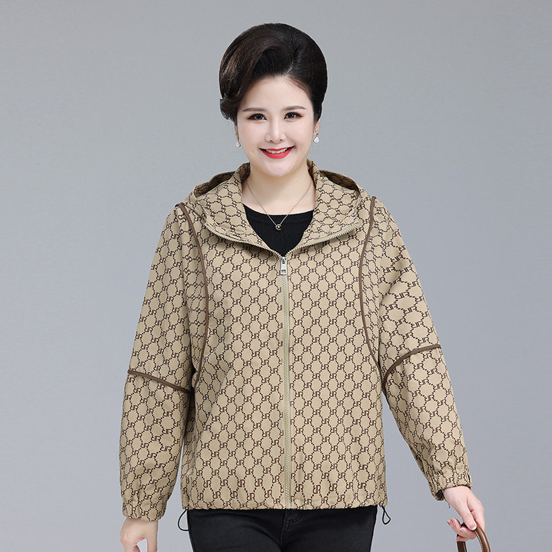 妈妈秋装2023新款洋气外套中老年女装奶奶连帽宽松时尚女士上衣服属于什么档次？