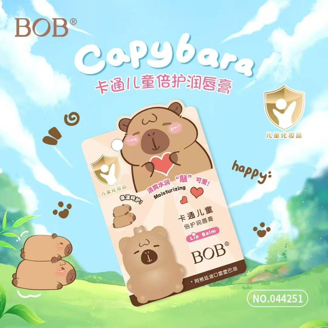 BOB卡皮巴拉滋润倍护润唇膏补水滋养呵护水润保湿修护倍润淡唇纹