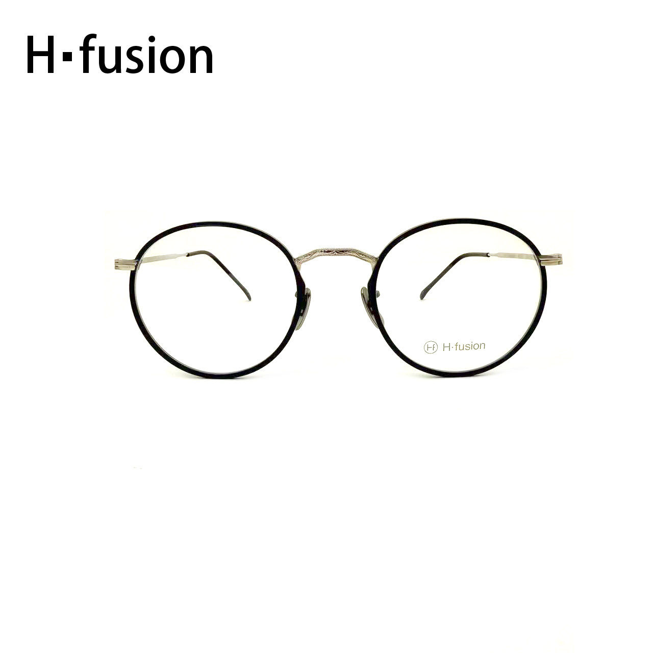 H-FUSION眼镜HF-512日本手工镜框板材钛合金复古文艺近视眼镜