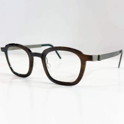 LINDBERG林德伯格眼镜框男女士时尚牛角内圈高端近视1858
