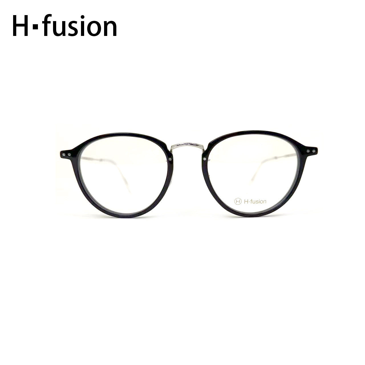 H-FUSION眼镜HF-136B日本手工镜框板材钛合金复古文艺近视眼镜