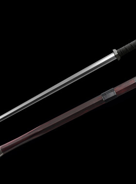 龙泉市刀剑乌玆钢春秋剑防身八面春秋剑紫檀手工锻打硬剑未开刃