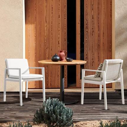 户外桌庭院别墅酒现代简约藤椅店家椅具闲休露台花园08-09铁艺桌