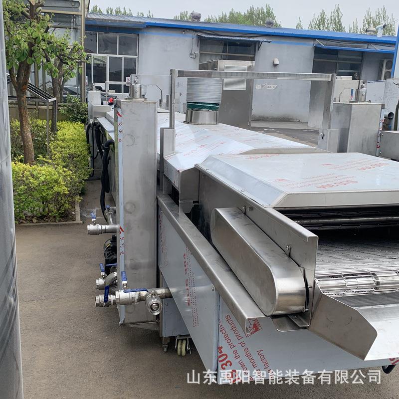 手撕牛线油炸生产线 续连油肉炸流水设备 牛肉干油炸产线厂家直供