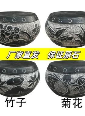 空心石柱础青石柱墩底座石墩子庭院柱脚石雕柱皮圆墩花岗岩柱墩石