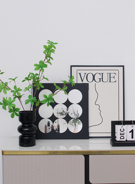 入户玄关柜简约装饰画摆件客厅酒柜桌面日历艺术画花瓶家居装饰品