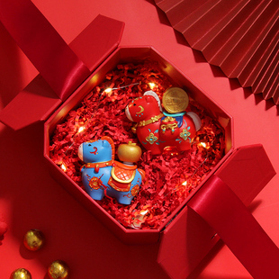 国潮马上封侯礼盒套装生肖马年吉祥物摆件车载装饰公司年会伴手礼