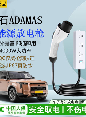 极石ADAMAS新能源车外放电插排4kw交流取电器10A/16A新能源放电枪