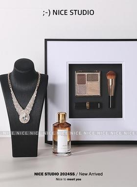 样板房衣帽间装饰摆件口红立体实物装饰画直播间道具彩妆梳妆台