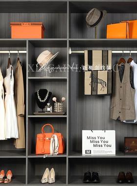 全屋定制展厅衣帽间软装饰品摆件设计师样板间衣柜鞋子包包收纳盒