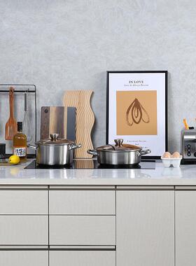 厨房摆件不锈钢锅样板间厨房搭配组合套装摆设品厨房样品间摆件