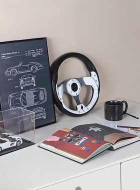 男童儿童房卧室床头柜书桌面摆件装饰品组合样板房汽车主题样板间