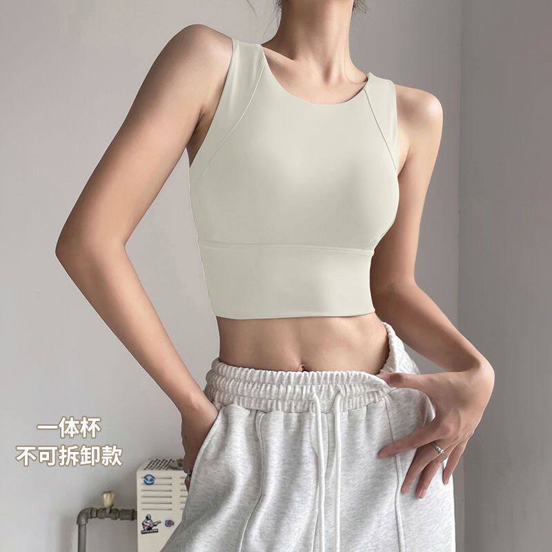 运动内衣一体式带胸垫瑜