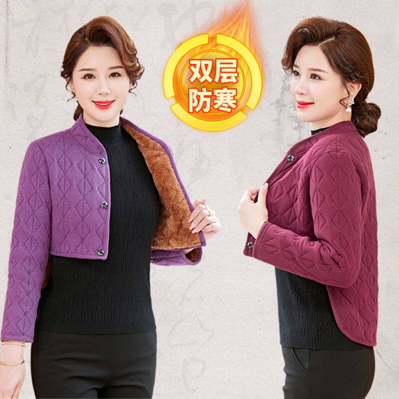 中老年女装德绒保暖马夹
