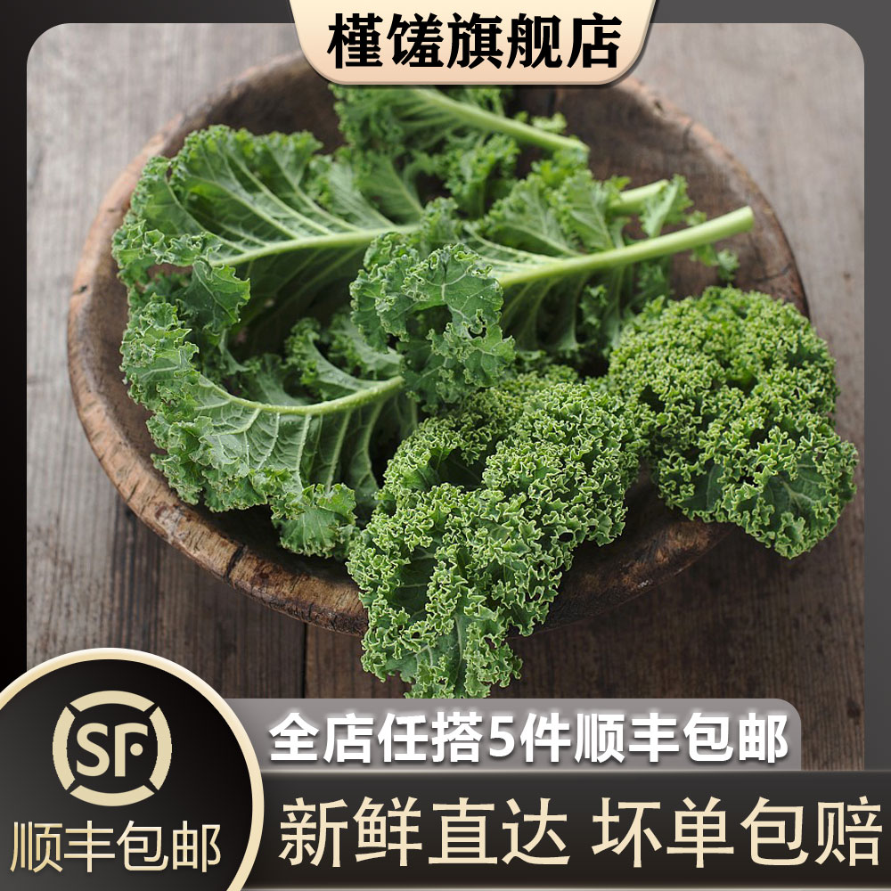 【槿馐】羽衣甘蓝500g 新鲜蔬菜嫩叶甘兰kale健身榨汁5件包邮 水产肉类/新鲜蔬果/熟食 叶菜类 原图主图