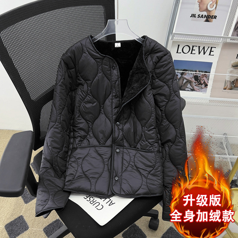 加绒保暖内穿棉衣女秋冬新款轻便女士修身显瘦款棉袄加厚内胆棉服