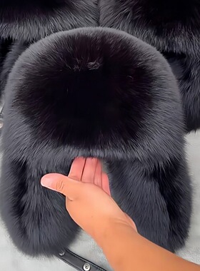 全毛抗寒防风帽子男女款霸王帽雷锋帽环保毛冬季护耳加厚保暖帽子