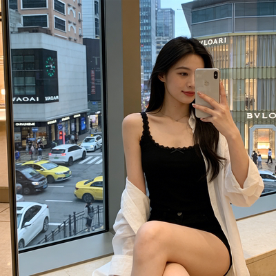 莹滑亲肤轻奢美背吊带背心